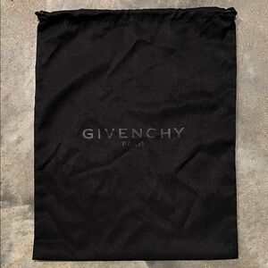 Authentic Givenchy Black Logo Drawstring Dust Bag for Men